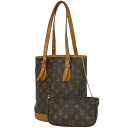 ルイ・ヴィトン Louis Vuitton プチ バケット PM ショルダーバッグ バケツ型 トートバッグ モノグラム ブラウン M42238 レディース 【中古】