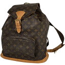 ルイ・ヴィトン Louis Vuitton モンスリ GM バックパック デイパック リュック モノグラム ブラウン M51135 レディース 【中古】