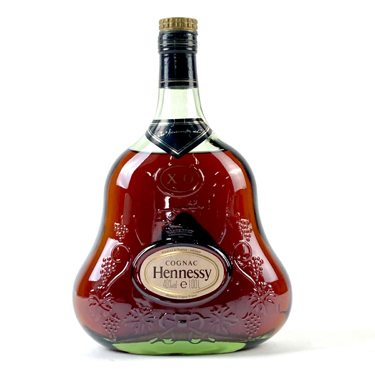 ヘネシー Hennessy XO 金キャップ グリーンボトル 1000ml ブランデー コニャック 【中古】