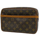 【ジャンク品】ルイ・ヴィトン Louis Vuitton コンピエーニュ 23 クラッチバッグ 手持ち セカンドバッグ モノグラム ブラウン M51847 レディース 【中古】