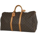 ルイ・ヴィトン Louis Vuitton キーポル 55 ハンドバッグ 旅行 出張 ビジネス ボストンバッグ モノグラム ブラウン M41424 レディース 【中古】