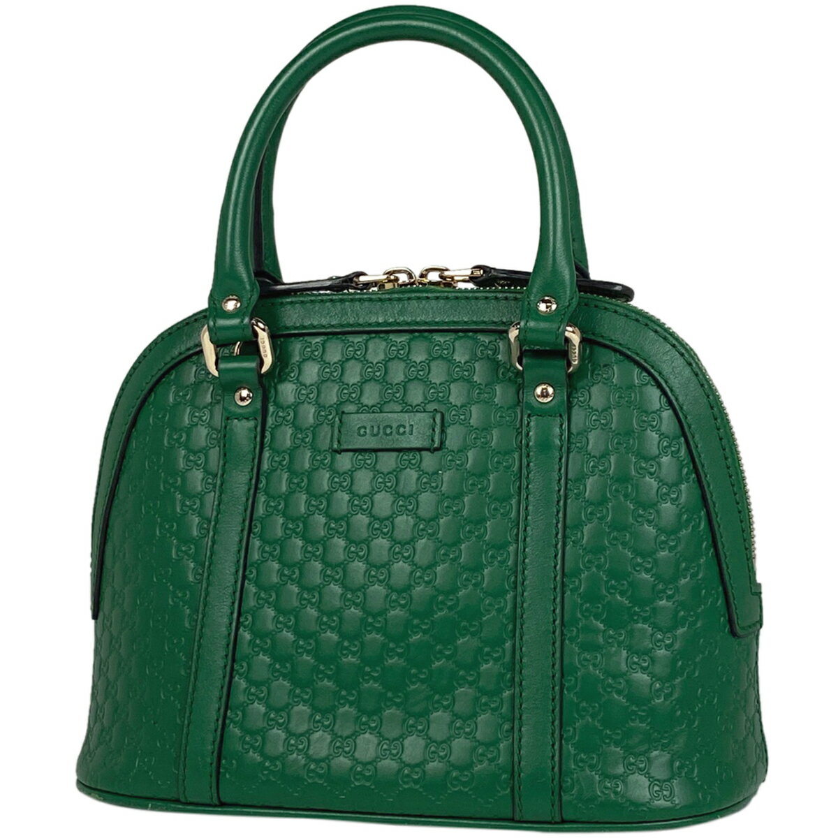 11％OFF グッチ GUCCI マイクログッチ シマ ハンドバッグ 2WAY ショルダーバッグ ハンドバッグ シマレザー グリーン 449654 レディース 【中古】 msp29