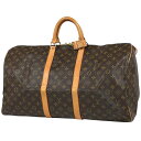 ルイ・ヴィトン Louis Vuitton キーポル 55 ハンドバッグ 旅行 出張 ビジネス ボストンバッグ モノグラム ブラウン M41424 レディース 【中古】