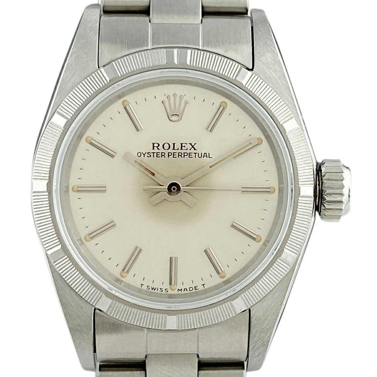 【ラッピング可】 ロレックス ROLEX オイスターパーペチュアル 67230 腕時計 SS 自動巻き シルバー レディース 【中古】