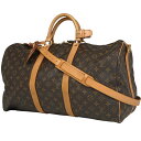 ルイ・ヴィトン Louis Vuitton キーポル バンドリエール 50 旅行 出張 ボストンバッグ モノグラム ブラウン M41416 レディース 【中古】