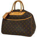 ルイ・ヴィトン Louis Vuitton ドーヴィル 手提げ ボーリングヴァニティ ハンドバッグ モノグラム ブラウン M47270 レディース 【中古】