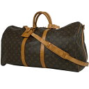 ルイ・ヴィトン Louis Vuitton キーポル バンドリエール 55 2WAY ショルダーバッグ ボストンバッグ モノグラム ブラウン M41414 レディース 【中古】