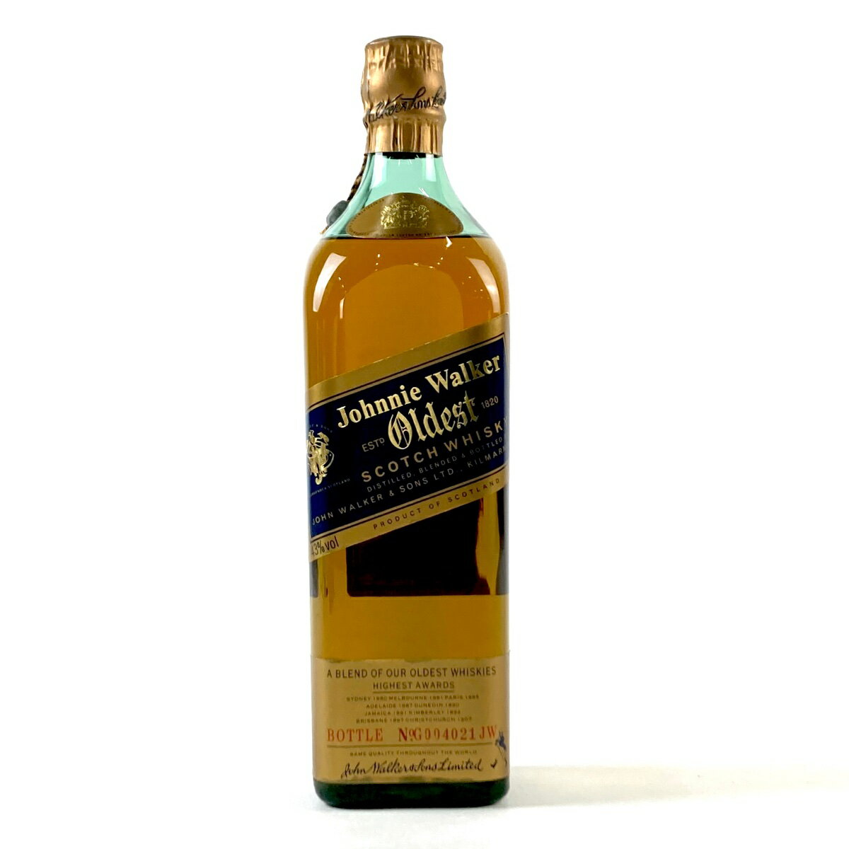 ジョニーウォーカー JOHNNIE WALKER ブルーラベル オールデスト 750ml スコッチウイスキー ブレンデッド 【中古】