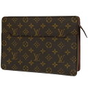 ルイ・ヴィトン Louis Vuitton ポシェット・オム クラッチバッグ 手持ち セカンドバッグ モノグラム ブラウン M51795 メンズ 【中古】