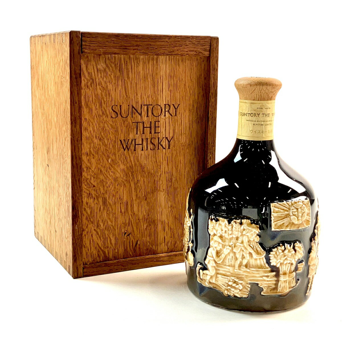 【東京都内限定発送】 サントリー SUNTORY ザ・ウイスキー 有田焼 陶器ボトル 760ml 国産ウイスキー 【中古】