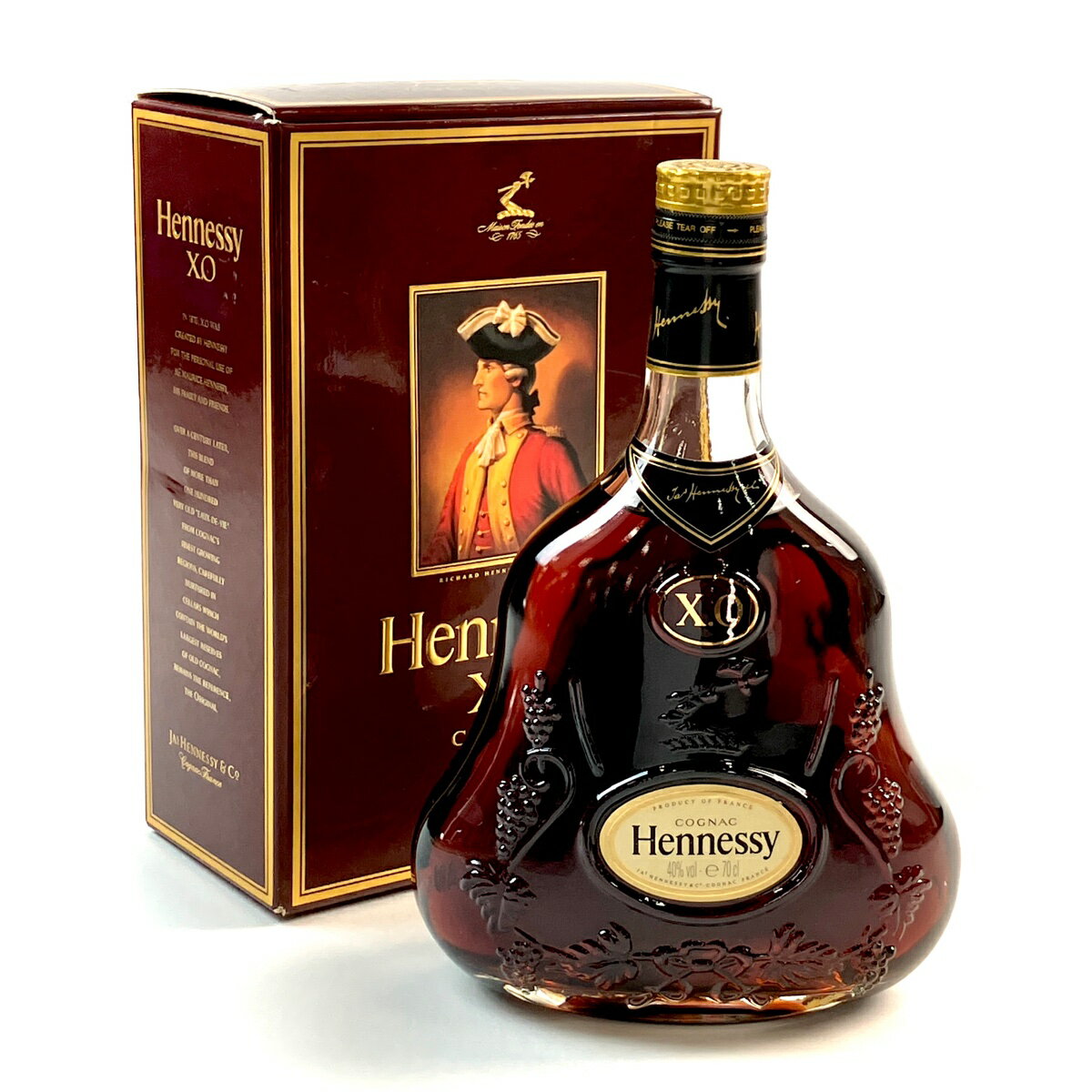 ヘネシー Hennessy XO 金キャップ クリアボトル 700ml ブランデー コニャック 【中古】