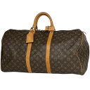 ルイ・ヴィトン Louis Vuitton キーポル 55 ハンドバッグ 旅行 出張 ビジネス ボストンバッグ モノグラム ブラウン M41424 レディース 【中古】