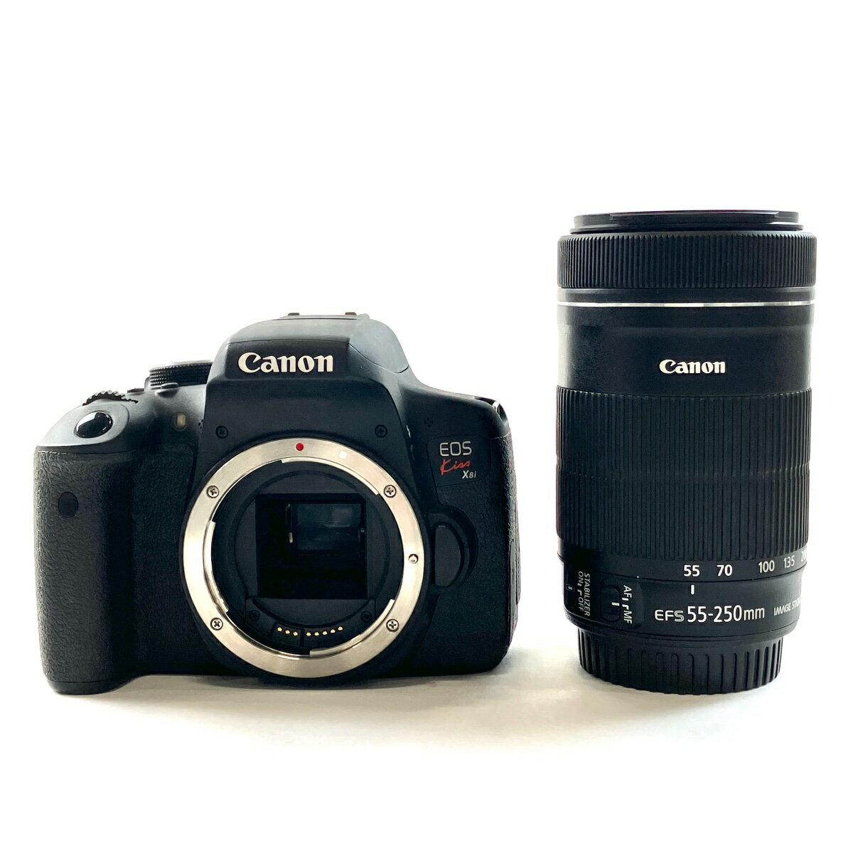 キヤノン Canon EOS Kiss X8i + EF-S 55-250mm F4-5.6 IS STM デジタル 一眼レフカメラ 【中古】