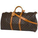 ルイ・ヴィトン Louis Vuitton キーポル バンドリエール 60 旅行 出張 ボストンバッグ モノグラム ブラウン M41412 レディース 【中古】