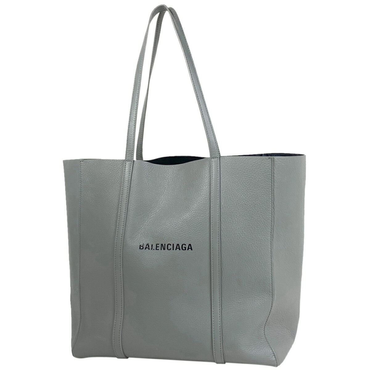 バレンシアガ BALENCIAGA ロゴ トートバッグ エブリデイ トートバッグ レザー グレー 551812 1165 レディース 【中古】