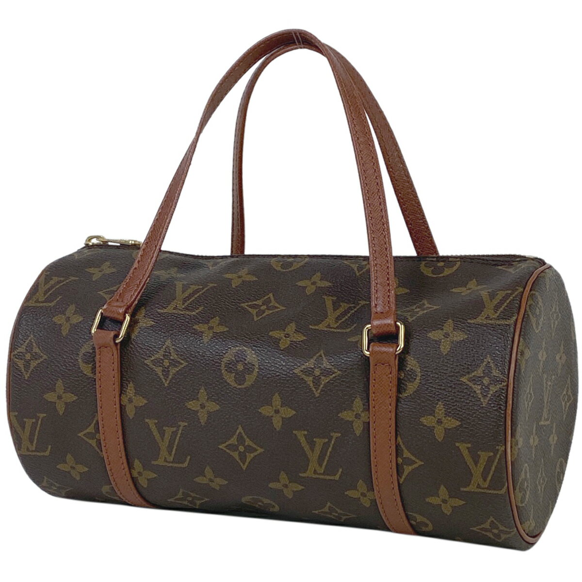 ルイ・ヴィトン Louis Vuitton パピヨン 26 バレルバッグ 筒型 旧旧型 ハンドバッグ モノグラム ブラウン M51366 レディース 【中古】