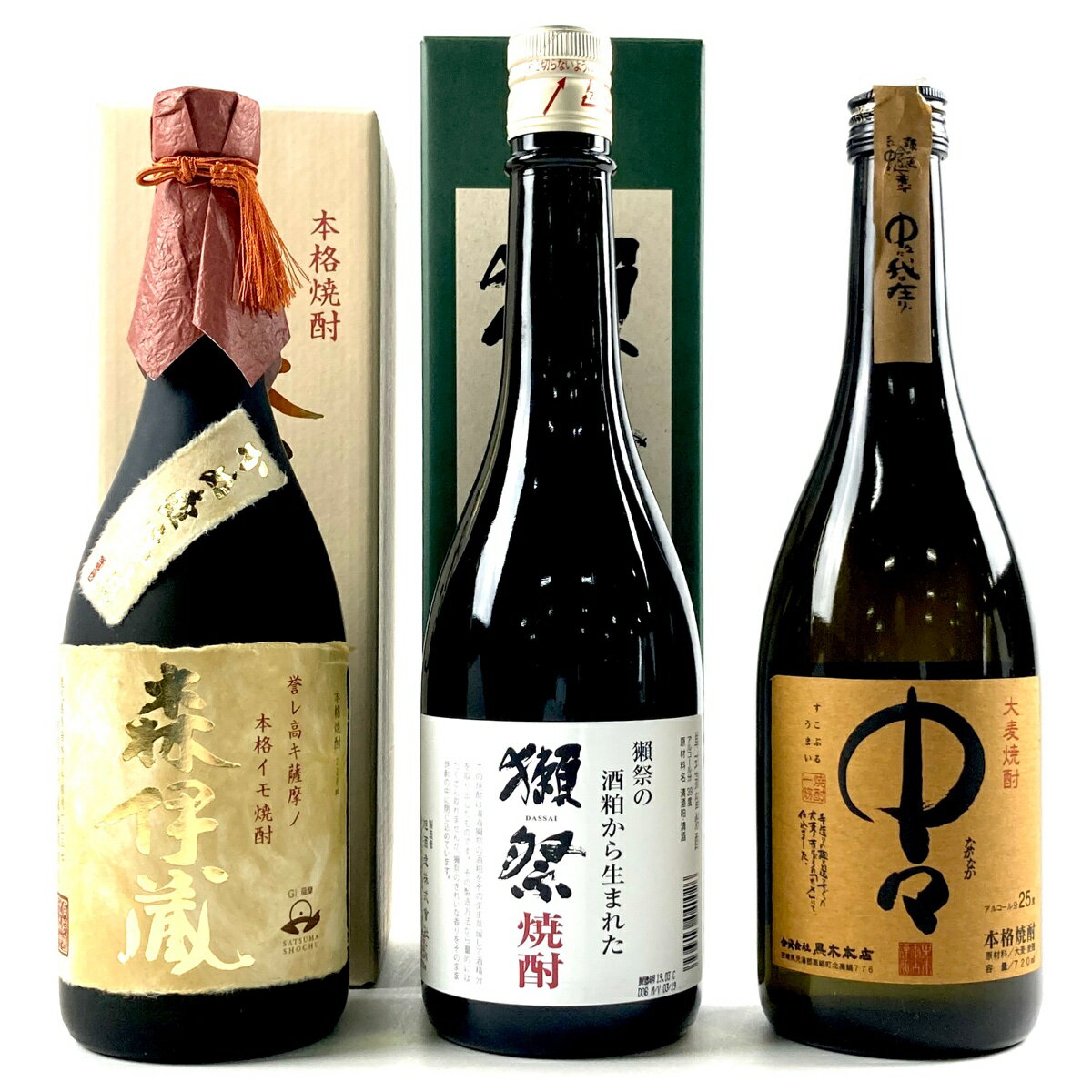 【東京都内限定発送】 3本 森伊蔵 旭酒造 黒木本店 粕取り焼酎 720ml いも焼酎 【中古】