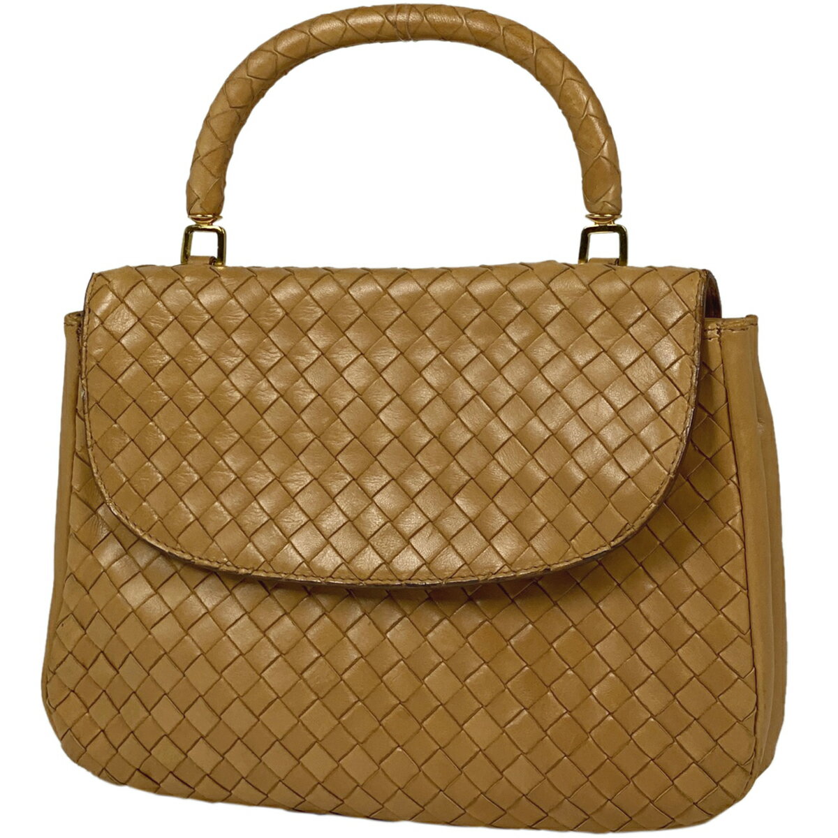 ボッテガヴェネタ BOTTEGAVENETA イントレチャート ハンドバッグ 2WAY ショルダーバッグ ハンドバッグ レザー ブラウン レディース 【中古】