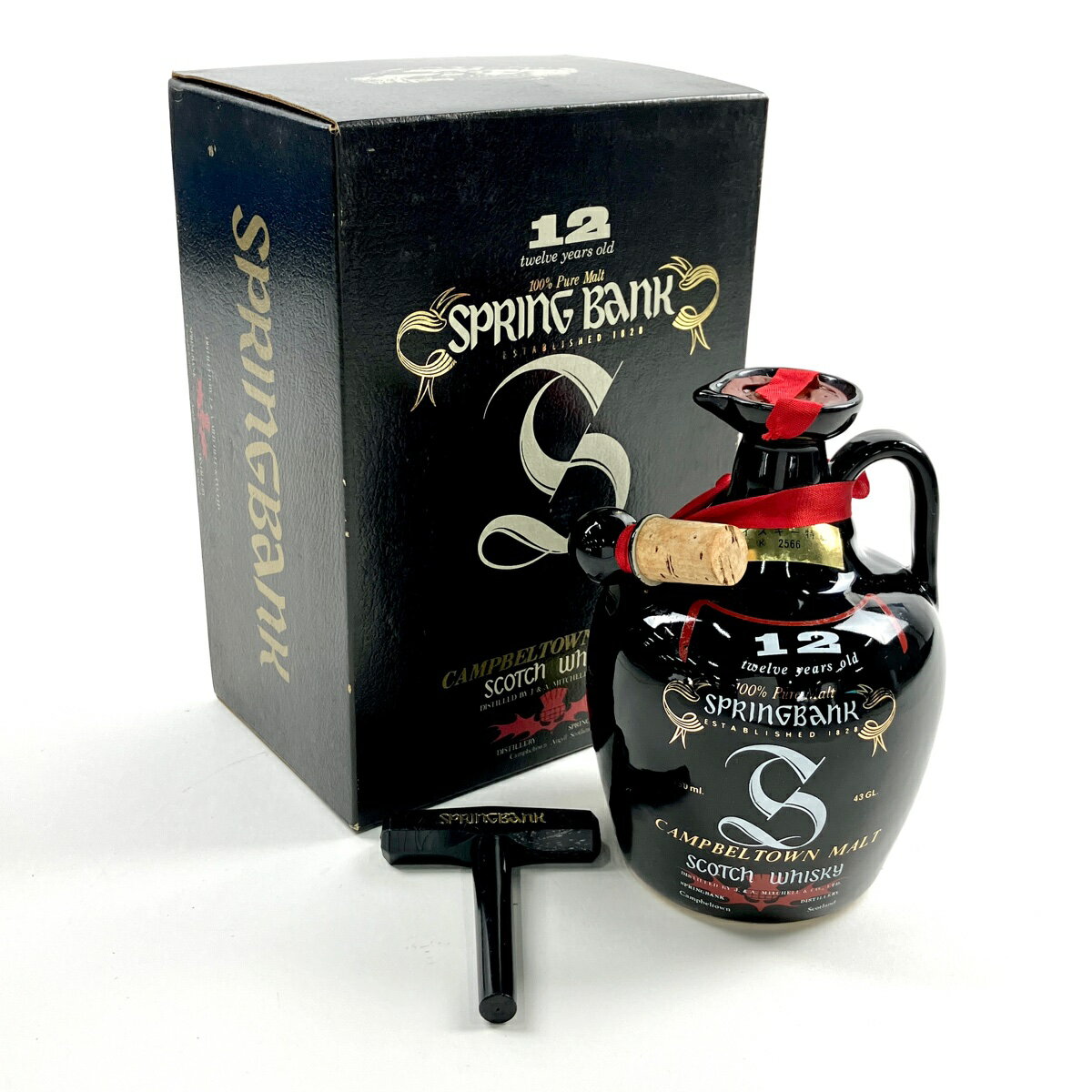 スプリングバンク SPRINGBANK 12年 キャンベルタウン 陶器ボトル 750ml スコッチウイスキー シングルモルト 【中古】