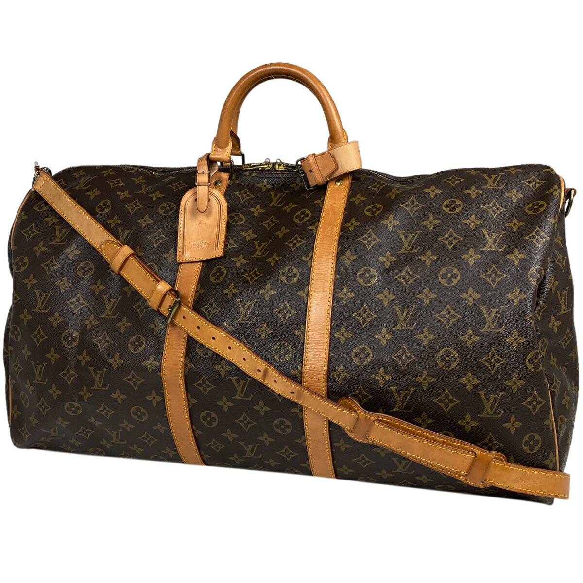 ルイ・ヴィトン Louis Vuitton キーポル バンドリエール 60 旅行 出張 2WAY ショルダーバッグ ボストンバッグ モノグラム ブラウン M41412 レディース 【中古】