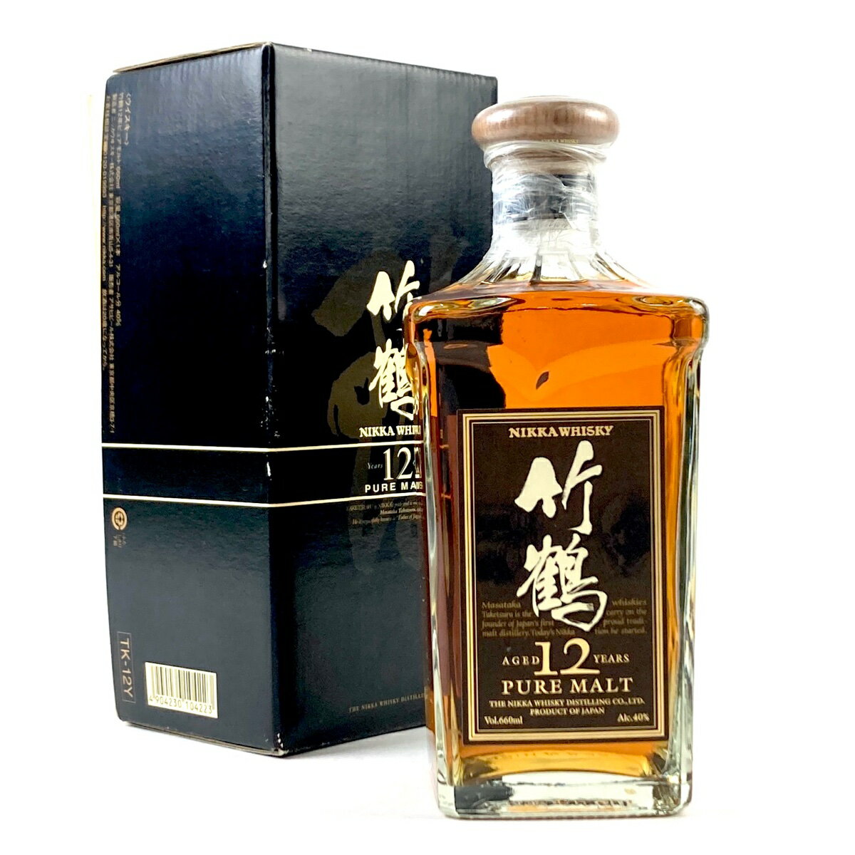 【東京都内限定発送】 ニッカ NIKKA 竹鶴 12年 ピュアモルト 角瓶 旧 660ml 国産ウイスキー 【中古】