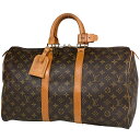 【在庫一掃】 ルイ・ヴィトン Louis Vuitton キーポル 45 ハンドバッグ 旅行 出張 ビジネス ボストンバッグ モノグラム ブラウン M41428 レディース 【中古】(4)