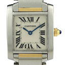 【保証書】 カルティエ CARTIER タンクフランセーズ SM W51007Q4 腕時計 SS YG クォーツ アイボリー レディース 【中古】