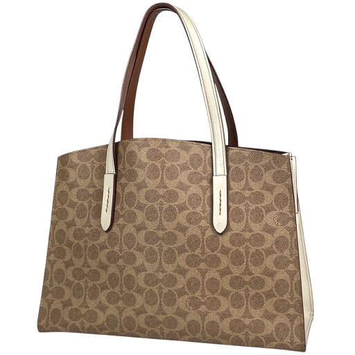 【在庫一掃】 コーチ COACH ロゴ トートバッグ ハンドバッグ トートバッグ コーティングキャンバス ブラウン レディース 【中古】 【在庫一掃】 コーチ COACH ロゴ トートバッグ ハンドバッグ トートバッグ コーティングキャンバス ブラウン レディース 【中古】