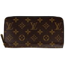 【ラッピング可】【在庫一掃】 ルイ・ヴィトン Louis Vuitton ジッピー ウォレット ラウンドジップ ラウンドファスナー 長財布 モノグラム ブラウン フューシャ M41895 レディース 【中古】(4)
