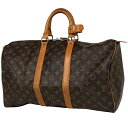 【在庫一掃】 ルイ・ヴィトン Louis Vuitton キーポル 45 ハンドバッグ 旅行 出張 ビジネス ボストンバッグ モノグラム ブラウン M41428...