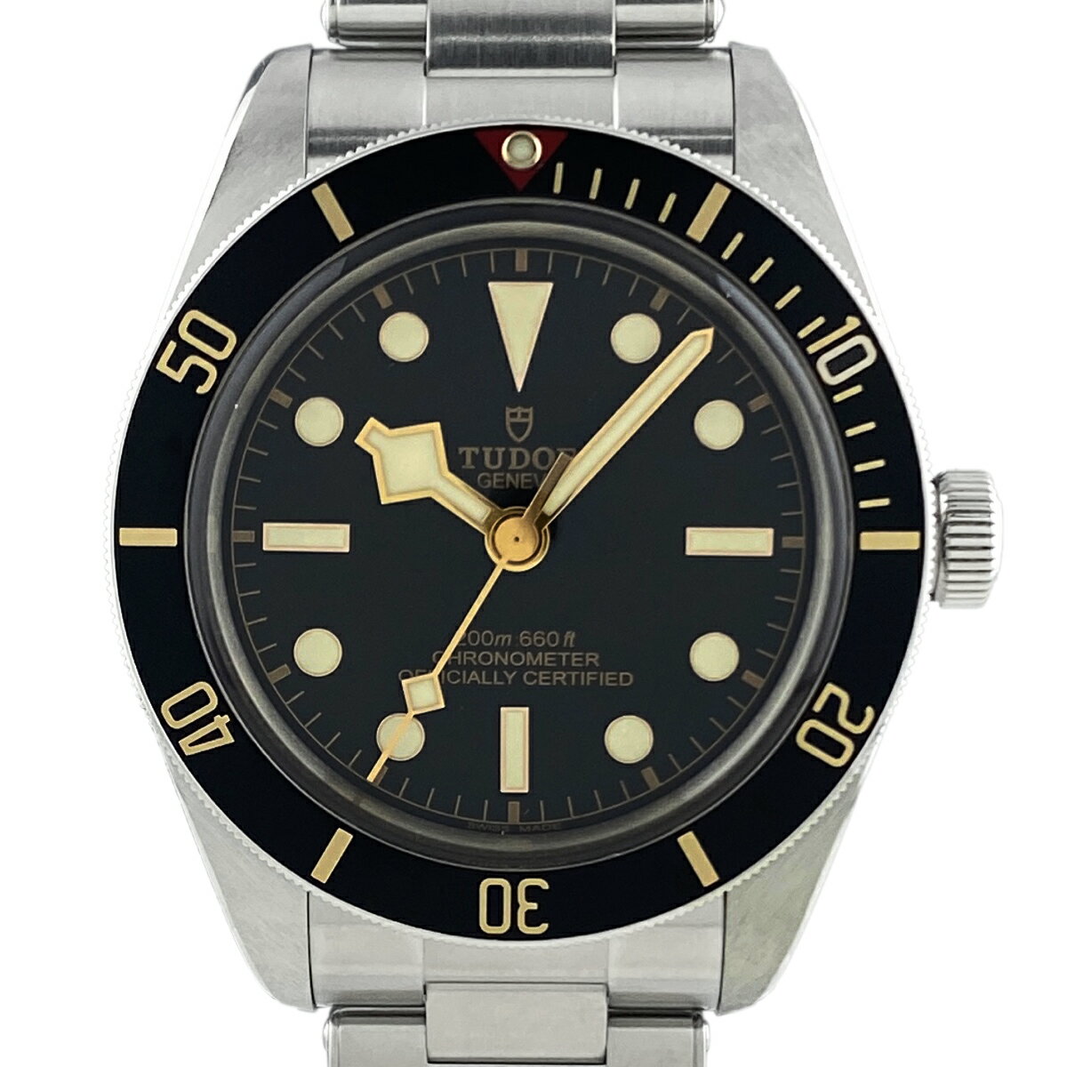 【ラッピング可】 チュードル TUDOR ブラックベイ フィフティエイト 79030N 腕時計 SS 自動巻き ブラック メンズ 【中古】