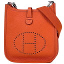 【在庫一掃】 エルメス HERMES エヴリン TPM アマゾン ポシェット ミニ パンチング ショルダーバッグ トリヨンクレマンス フー(オレンジ) U レディース 【中古】