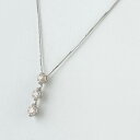 【在庫一掃】 メレダイヤ デザインネックレス WG ホワイトゴールド ペンダント ネックレス K18 WG ダイヤモンド レディース 【中古】