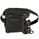 ボッテガヴェネタ BOTTEGAVENETA イントレチャート ウエストバッグ ウエストポーチ ボディバッグ レザー ブラウン レディース 【中古】