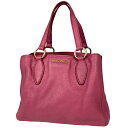 ミュウ ミュウ Miu Miu ロゴ ハンドバッグ 2WAY ショルダーバッグ ハンドバッグ レザー ピンク レディース 【中古】