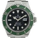 【ラッピング可】【OH済】【保証書】 ロレックス ROLEX グリーン サブマリーナ デイト 126610LV 腕時計 SS 自動巻き ブラック メンズ 【中古...