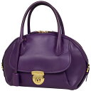 サルヴァトーレフェラガモ Salvatore Ferragamo ロゴ ハンドバッグ 2WAY ショルダーバッグ ハンドバッグ レザー パープル レディース 【...