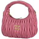 ミュウ ミュウ Miu Miu マテラッセ ハンドバッグ 2WAY ショルダーバッグ ハンドバッグ レザー ピンク 5BC125 レディース 【中古】