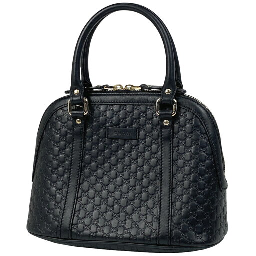 グッチ GUCCI マイクログッチ シマ ハンドバッグ 2WAY ショルダーバッグ シグネチャー ハンドバッグ シマレザー ブラック 449654 レディース 【中古】 グッチ GUCCI マイクログッチ シマ ハンドバッグ 2WAY ショルダーバッグ シグネチャー ハンドバッグ シマレザー ブラック 449654 レディース 【中古】