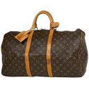 【最終値引き】 ルイ・ヴィトン Louis Vuitton キーポル 50 ハンドバッグ 旅行 出張 ビジネス ボストンバッグ モノグラム ブラウン M4142...