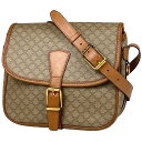 セリーヌ CELINE マカダム柄 ショルダーバッグ 斜め掛け ショルダーバッグ コーティングキャンバス ベージュ レディース 【中古】(4)