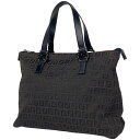 フェンディ FENDI ズッキーノ柄 ハンドバッグ トートバッグ ハンドバッグ キャンバス ダークブラウン 8BH138 レディース 【中古】