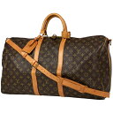 ルイ・ヴィトン Louis Vuitton キーポル バンドリエール 55 旅行 出張 ボストンバッグ モノグラム ブラウン M41414 レディース 【中古】