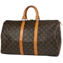 ルイ・ヴィトン Louis Vuitton キーポル 45 ハンドバッグ 旅行 出張 ビジネス ボストンバッグ モノグラム ブラウン M41428 レディース ...