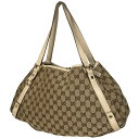 グッチ GUCCI GG柄 ショルダーバッグ トートバッグ アビー ショルダーバッグ GGキャンバス ベージュ ホワイト 130736 レディース 【中古】