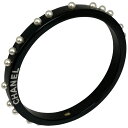 【最終値引き】 シャネル CHANEL ロゴ バングル 腕輪 フェイクパール バングル プラスチック ブラック レディース 【中古】 msp39