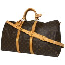 ルイ・ヴィトン Louis Vuitton キーポル バンドリエール 55 旅行 出張 2WAY ショルダーバッグ ボストンバッグ モノグラム ブラウン M41...