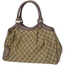 グッチ GUCCI GG柄 スーキー ハンドバッグ トートバッグ ハンドバッグ GGキャンバス ベージュ ブラウン 211944 レディース 【中古】
