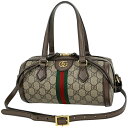 グッチ GUCCI オフィディア GGスモール ボストンバッグ GGスプリーム ショルダーバッグ ボストンバッグ コーティングキャンバス ブラウン 602577...