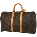 ルイ・ヴィトン Louis Vuitton キーポル 45 ハンドバッグ 旅行 出張 ビジネス ボストンバッグ モノグラム ブラウン M41428 レディース ...